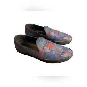 ETRO Milano Men's Floral Jacquard Slip On Sneakers Shoes Italy EU 45 US 12